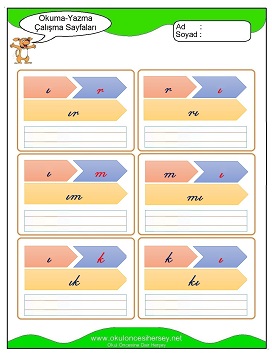 ı sesi Grubu Çalışma Sayfaları